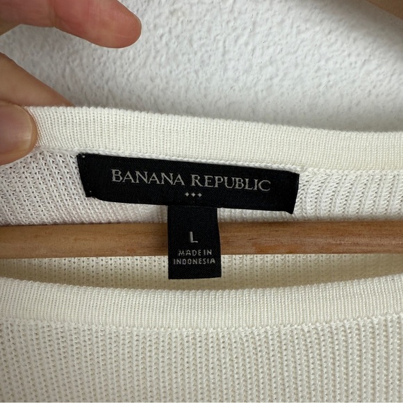 Banana Republic Factory Boat-Neck Cotton Modal Sweater Knitwear Medium - Picture 3 of 8